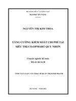 Tăng cường kiểm soát chi phí tại siêu thị CO OPMART qui nhơn