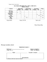 De kiem tra 1 tiet anh 6 co ma tran