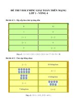 đề thi violimpic giải toán trên mạng lớp 1 vòng 4