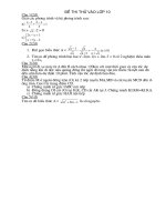 đề thi thử vào lớp 10 năm học 2011-2012