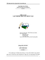TIỂU LUẬN LẬP TRÌNH TRÍ TUỆ NHÂN TẠO