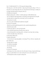 Câu hỏi trắc nghiệm kinh tế môi trường