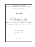 Hôn nhân khác tôn giáo đặc điểm và tính bền vững ( Nghiên cứu trường hợp hôn nhân giữa người Công giáo và người không theo Công giáo tại giáo xứ Nghĩa Ải, Hợp Thành, Mỹ Đức, Hà Nội)