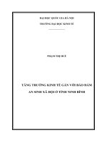 Tăng trưởng kinh tế gắn với bảo đảm an sinh xã hội ở tỉnh Ninh Bình