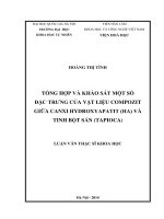 Tổng hợp và khảo sát một số đặc trưng của vật liệu Compozit giữa Canxi HYDROXYAPATIT (HA) và tinh bột sắn (TAPIOCA)