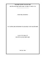 Tư tưởng Hồ Chí Minh về giáo dục con người mới