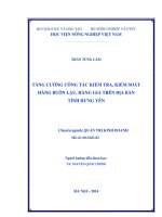 Tăng cường công tác kiểm tra kiểm soát hàng buôn lậu hàng giả trên địa bàn tỉnh hưng yên
