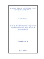Đánh giá tình hình thực hiện các quyền sử dụng đất trên địa bàn huyện thanh oai, thành phố hà nội