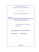 Hiện trạng phát triển hệ thống điểm dân cư huyện chương mỹ, thành phố hà nội