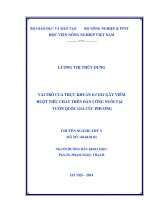 Vai trò của trực khuẩn e coli gây viêm ruột tiêu chảy trên đàn công nuôi tại vườn quốc gia Cúc phương