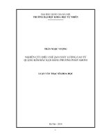 Nghiên cứu điều chế ZnO chất lượng cao từ quặng kẽm Bắc Kạn bằng phương pháp Amoni
