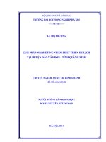 Giải pháp marketing nhằm phát triển du lịch tại huyện đảo vân đồn tỉnh quảng ninh