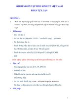 NỘI DUNG ÔN TẬP MÔN KINH TẾ VIỆT NAM phần tự luận