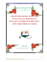 CHUYÊN ĐỀ GIÁO DỤC  ĐÀO TẠO  TUYỂN TẬP CÁC ĐỀ KHẢO SÁT,  ÔN LUYỆN CUỐI HỌC KÌ II MÔN TOÁN  LỚP 3 THEO THÔNG TƯ 302014
