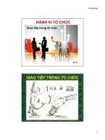 Hành vi tổ chức OB 6. Giao tiếp trong tổ chức Handouts 2