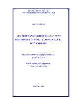 Giải pháp nâng cao hiệu quả sản xuất kinh doanh của công ty cổ phần vận tải ô tô vĩnh phúc