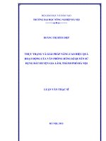 Thực trạng và giải pháp nâng cao hiệu quả hoạt động của văn phòng đăng ký quyền sử dụng đất huyện gia lâm, thành phố hà nội
