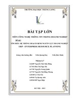TÌM HIỂU HỆ THỐNG HOẠCH ĐỊNH NGUỒN LỰC DOANH NGHIỆP ERP - ENTERPRISE RESOURCE PLANNING liên hệ tại công ty Nệm Vạn Thành