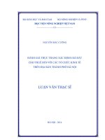 Đánh giá thực trạng xác định giá đất cho thuê đối với các tổ chức kinh tế trên địa bàn thành phố hà nội