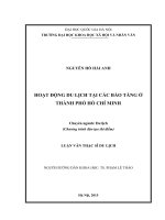 Hoạt động du lịch tại các bảo tàng ở thành phố Hồ Chí Minh Luận văn ThS. Du lịch