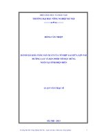 Đánh giá khả năng sản xuất của tổ hợp lai giữa lợn nái mường lay và bản phối với đực rừng nuôi tại tỉnh điện biên
