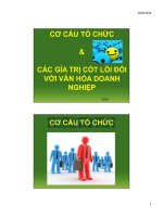 Hành vi tổ chức OB 7. Cơ cấu tổ chức & Văn hóa doanh nghiệp handouts - 2