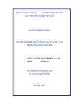 Quản lý khai thác di sản văn hóa quan họ bắc ninh trong hoạt động du lịch