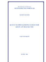 Quản lý tài chính tại trường cao đẳng nghề kinh tế   kỹ thuật bắc ninh