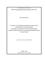 Vai trò của gia đình đối với đời sống tình cảm của học sinh trung học phổ thông