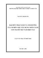 Đạo đức phật giáo và ảnh hưởng của nó đến việc xây dựng nhân cách con người Việt Nam hiện nay