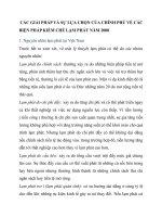 CÁC GIẢI PHÁP VÀ SỰ LỰA CHỌN CỦA CHÍNH PHỦ VỀ CÁC BIỆN PHÁP KIỀM CHẾ LẠM PHÁT NĂM 2008