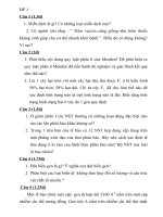 BỘ ĐỀ THI HỌC SINH GIỎI MÔN SINH HOT