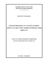 Đảm bảo đời sống của người lao động trong các Khu công nghiệp ở tỉnh Bắc Ninh hiện nay
