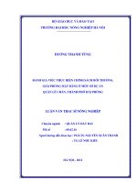 Đánh giá việc thực hiện chính sách bồi thường, giải phóng mặt bằng ở một số dự án quận Lê Chân, thành phố Hải Phòng