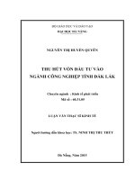 Luận văn thạc sĩ Thu hút vốn đầu tư vào ngành công nghiệp Tỉnh Đăk LắK (full)