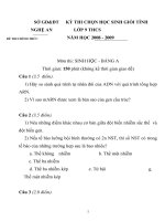 bộ đề thi học sinh giỏi môn sinh học lớp 9-có đáp án