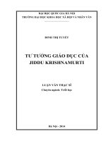 Tư tưởng giáo dục của Jiddu Krishnamurti