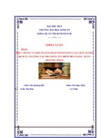 Thực trạng và một số giải pháp nhằm nâng cao chất lượng dịch vụ tại nhà hàng tân điểm hẹn xanh –DNTN khương phạm