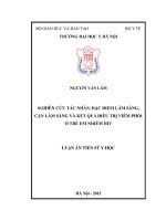 Nghiên cứu tác nhân, đặc điểm lâm sàng, cận lâm sàng và kết quả điều trị viêm phổi ở trẻ em nhiễm HIV
