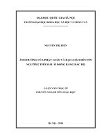Ảnh hưởng của phật giáo và đạo giáo đến tín ngưỡng thờ mẫu ở đồng bằng bắc bộ