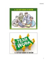 Hành vi tổ chức OB 4. Cơ sở hành vi nhóm Handouts - 2
