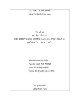 Quản trị dự án CHẾ BIẾN VÀ KINH DOANH CÁC LOẠI BÁNH TRUYỀN THỐNG CỦA TRUNG QUỐC