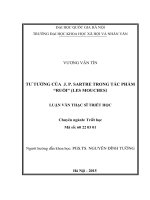 Tư tưởng triết học của J.P. Sartre trong tác phẩm Ruổi ( Les Mouches)
