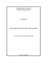 Phát triển kinh tế tư nhân ở Quảng Bình  Luận văn ThS. Kinh tế
