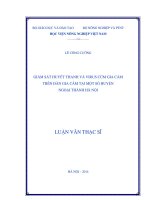 Giám sát huyết thanh và virus cúm gia cầm trên đàn gia cầm tại một số huyện ngoại thành hà nội