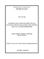 Giải pháp tăng cường huy động vốn tại ngân hàng thương mại cổ phần công thương Việt Nam- Chi nhánh Bình Định
