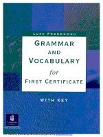 Grammar and Vocabulary for FCE (Longman)