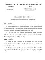 bộ đề thi học sinh giỏi môn sinh lớp 9-có đáp án