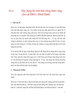 Xây dựng hệ sinh thái nông thôn vùng cồn cát ĐềGi ( Bình Định)