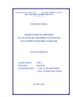 Đánh giá đáp ứng miễn dịch của gà, vịt được tiêm phòng vaccine cúm gia cầm h5n1 (chủng RE   5) tại hà nội